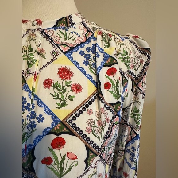 Boden Placement Print Wild Bluebell Blouse - Picture 4 of 13